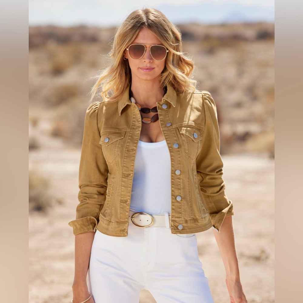 Boston Proper Light Brown Jean Jacket - Picture 10 of 10